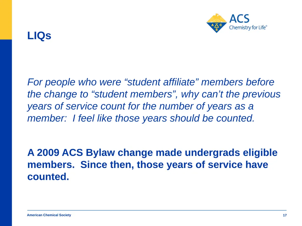 American Chemical Society Local Section Track - slide 17 of 30
