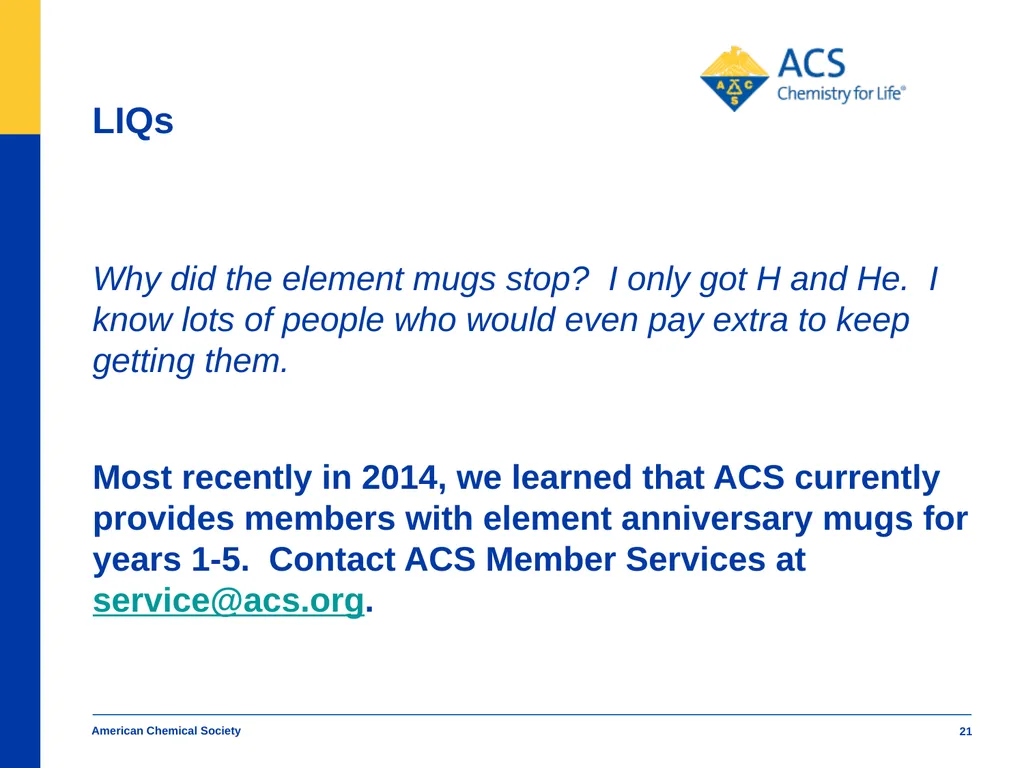 American Chemical Society Local Section Track - slide 21 of 30
