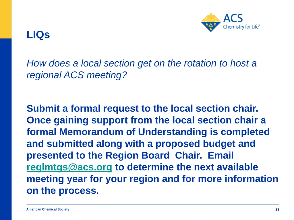 American Chemical Society Local Section Track - slide 23 of 30