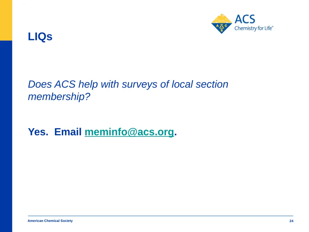 American Chemical Society Local Section Track - slide 24 of 30