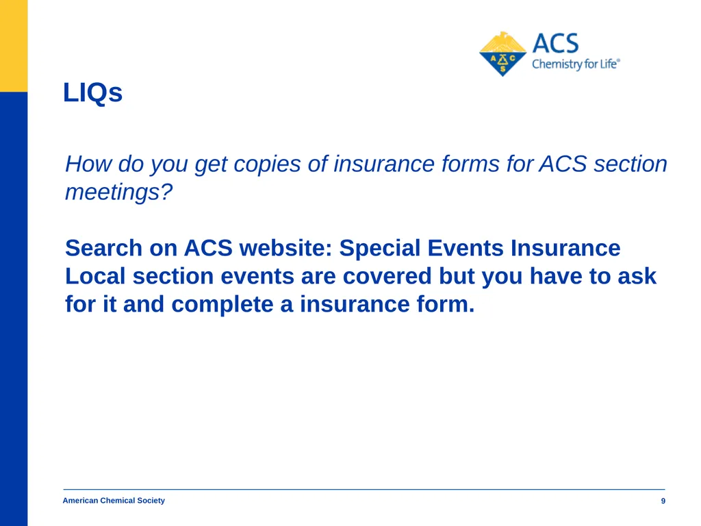 American Chemical Society Local Section Track - slide 9 of 30
