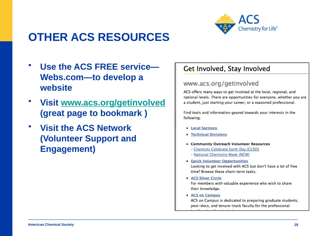 American Chemical Society Local Section Track - slide 28 of 30
