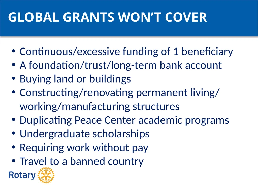 GRANT CERTIFICATION TRAINING District 6200 April - slide 30 of 40