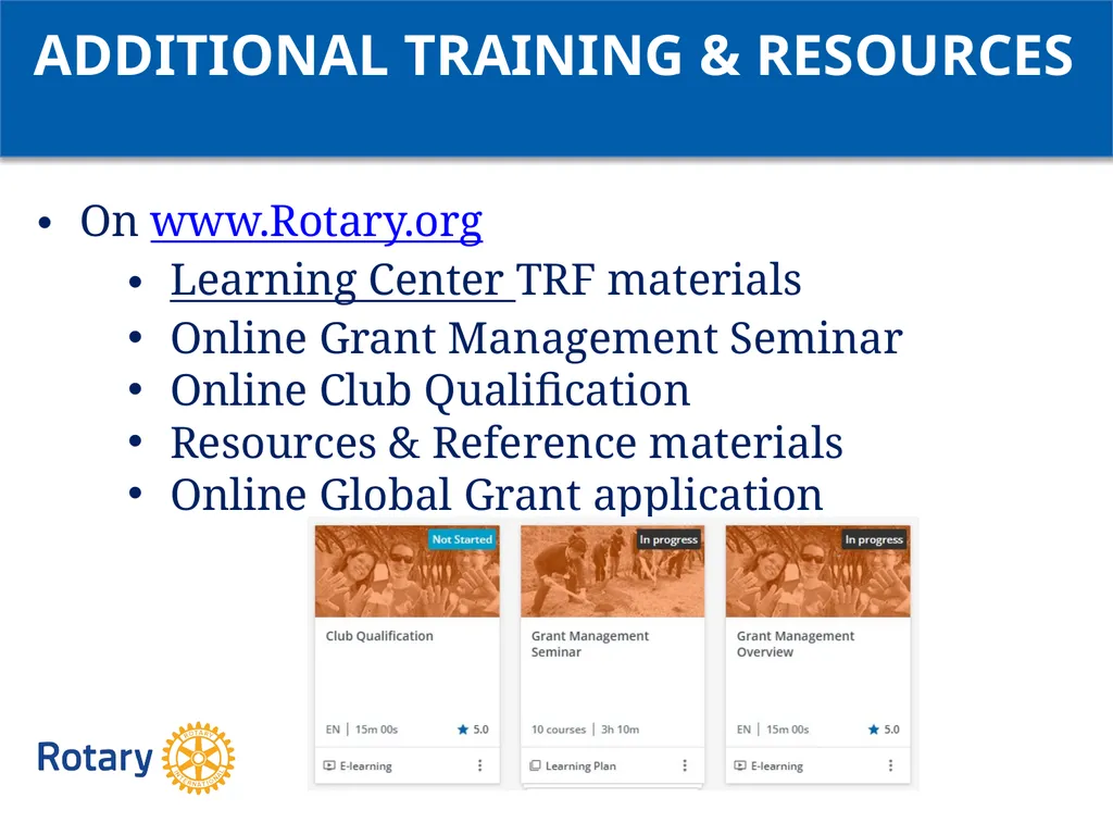 GRANT CERTIFICATION TRAINING District 6200 April - slide 36 of 40