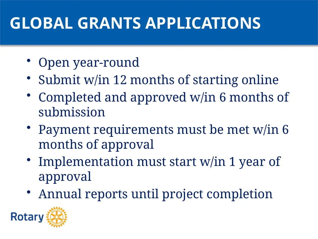 GRANT CERTIFICATION TRAINING District 6200 April - slide 31 of 40