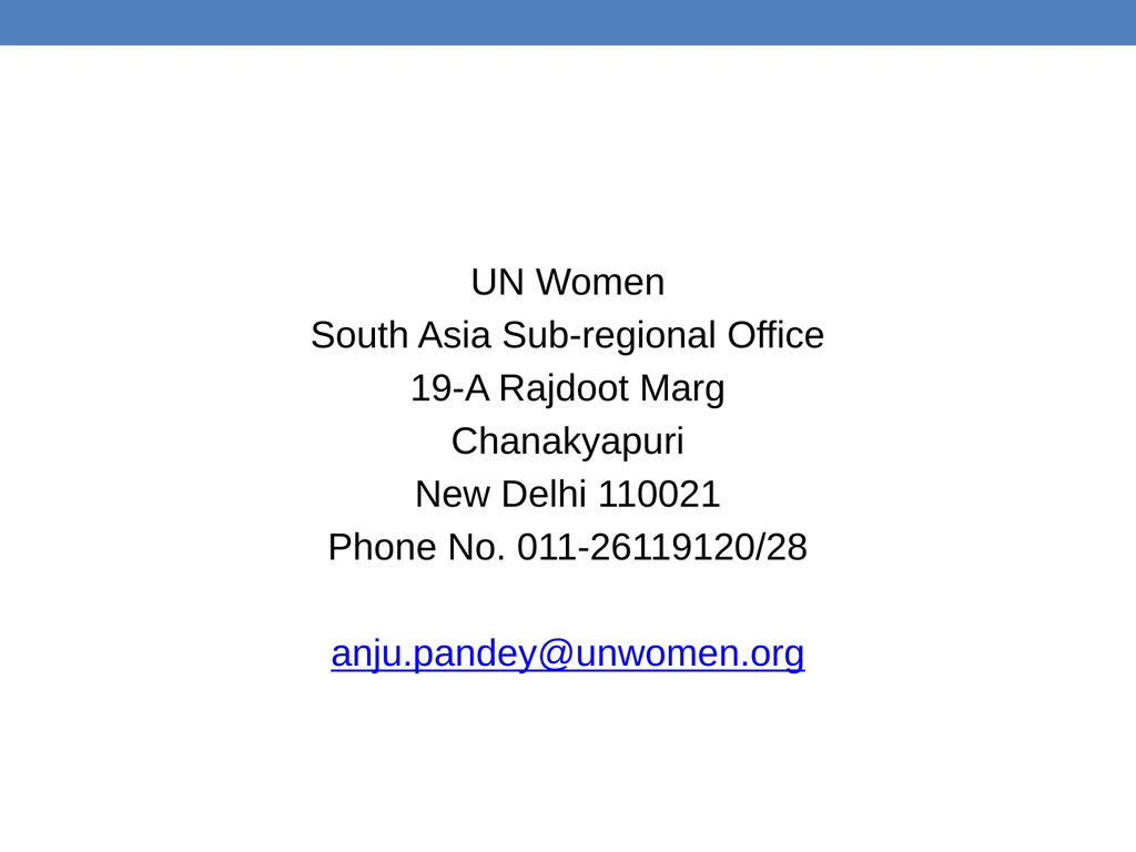 Preventing trafficking in women and girls Anju - slide 36 of 36