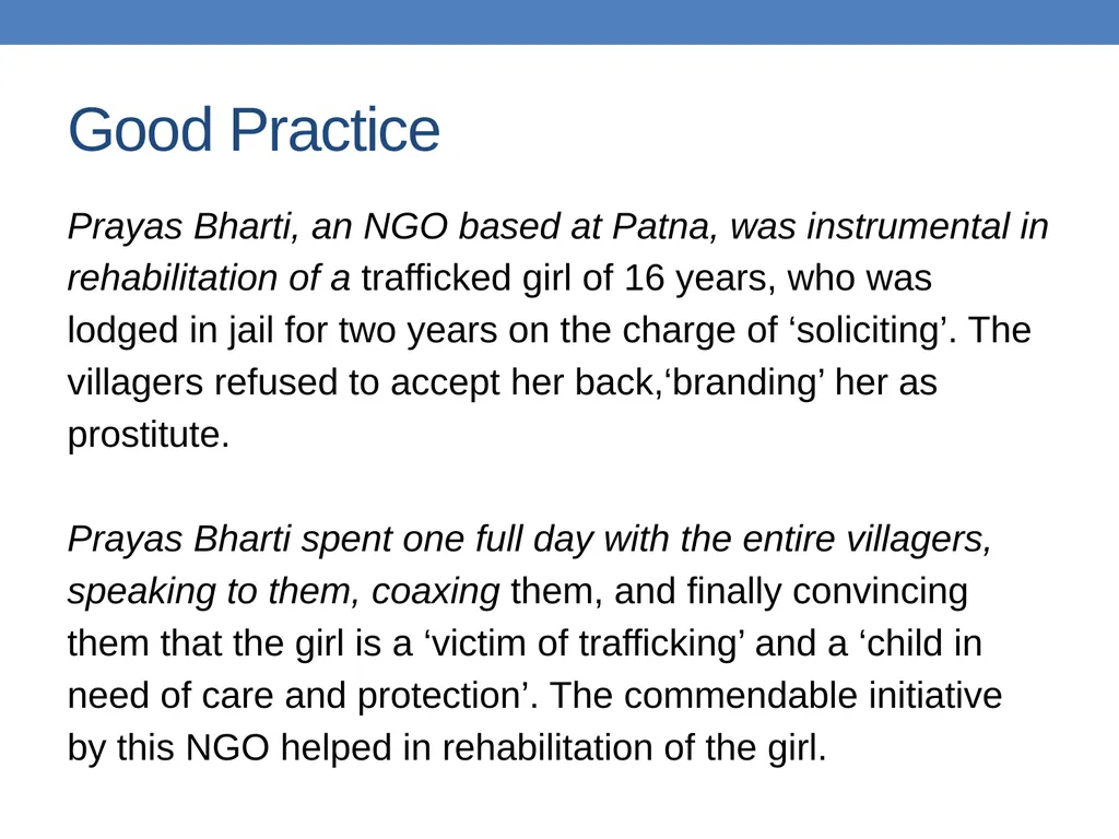 Preventing trafficking in women and girls Anju - slide 32 of 36