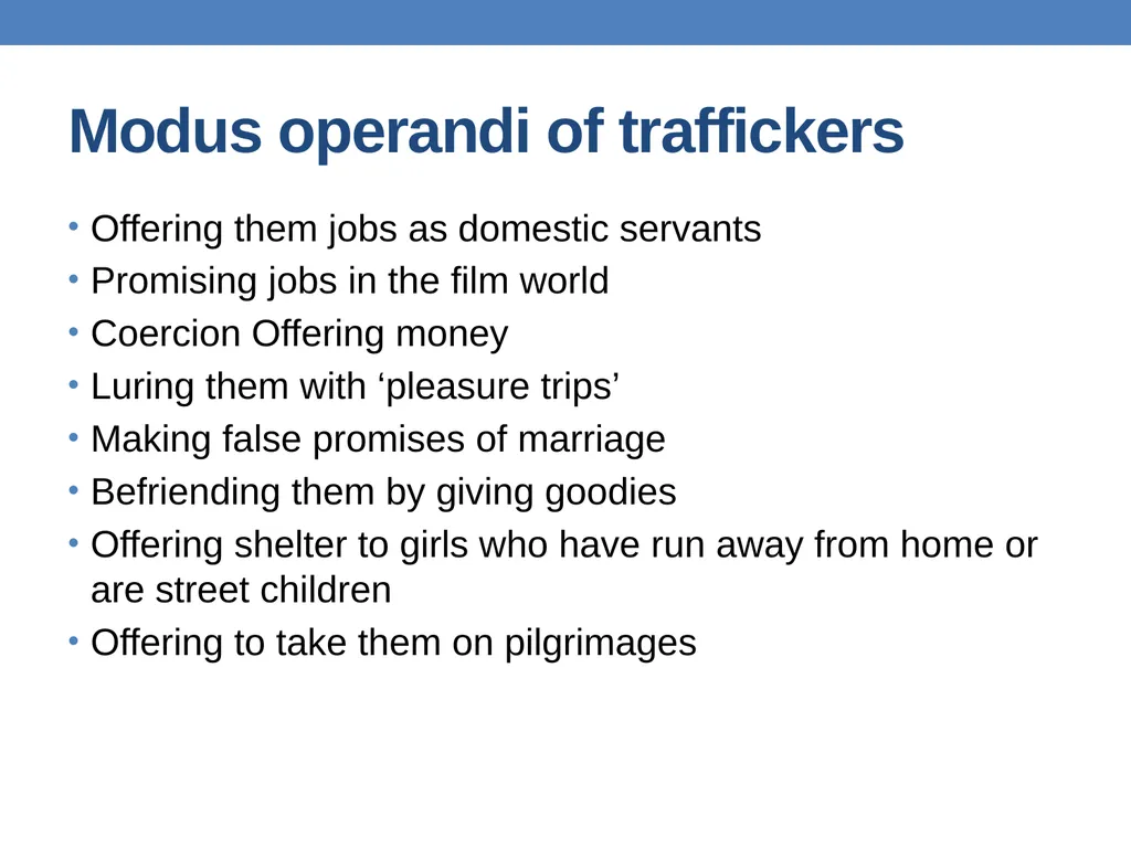 Preventing trafficking in women and girls Anju - slide 20 of 36