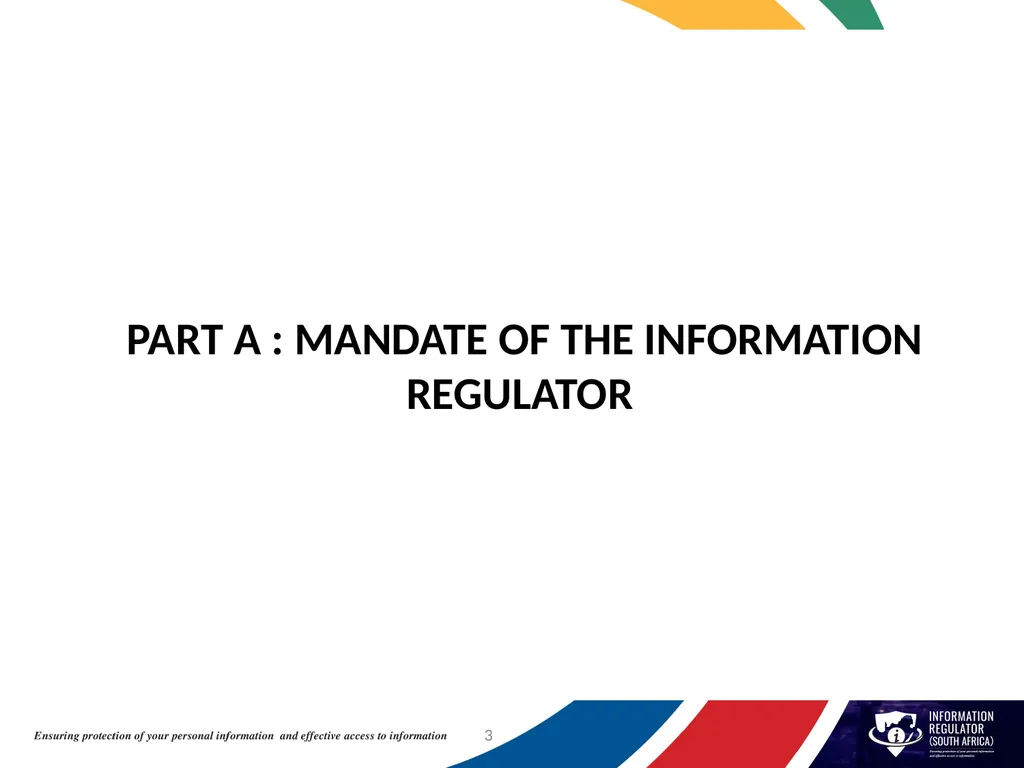 INFORMATION REGULATOR ANNUAL PERFORMANCE PLAN FOR - slide 3 of 42