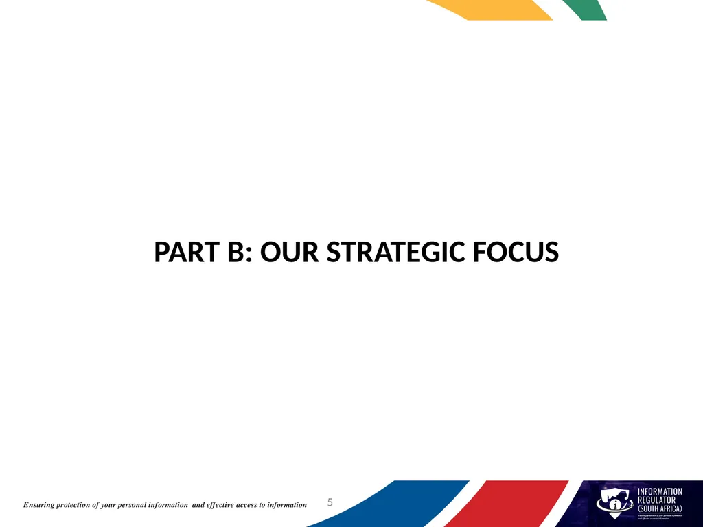 INFORMATION REGULATOR ANNUAL PERFORMANCE PLAN FOR - slide 5 of 42