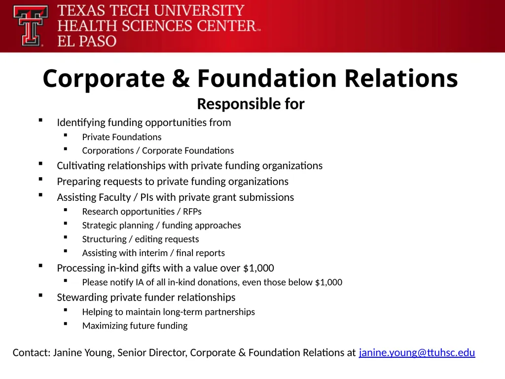 Office of Research Sponsored Programs Our Purpose - slide 26 of 31