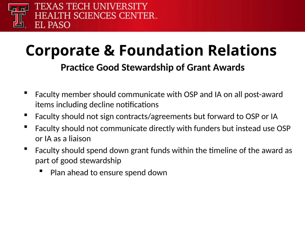 Office of Research Sponsored Programs Our Purpose - slide 28 of 31