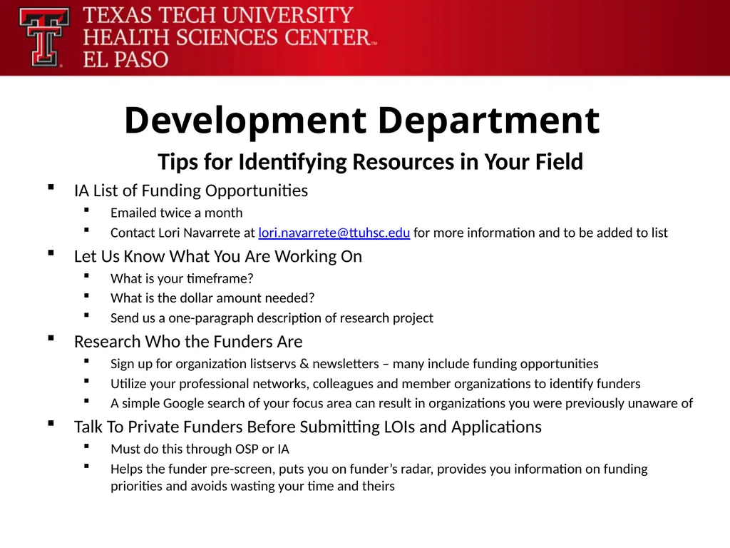 Office of Research Sponsored Programs Our Purpose - slide 29 of 31