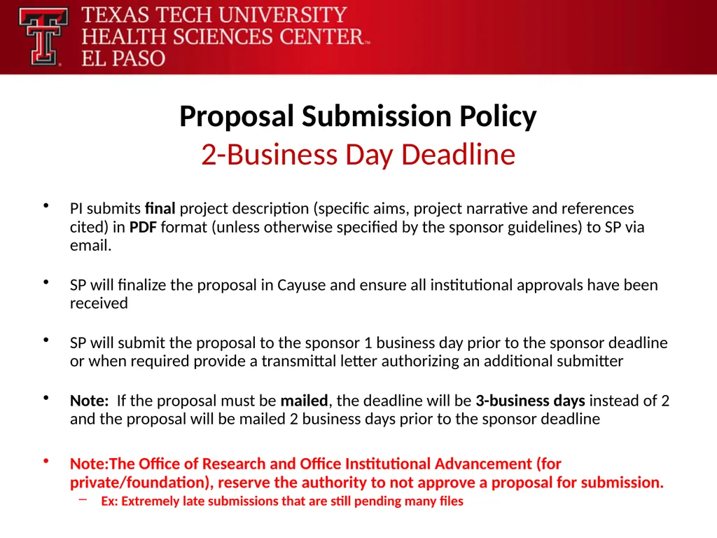 Office of Research Sponsored Programs Our Purpose - slide 13 of 31