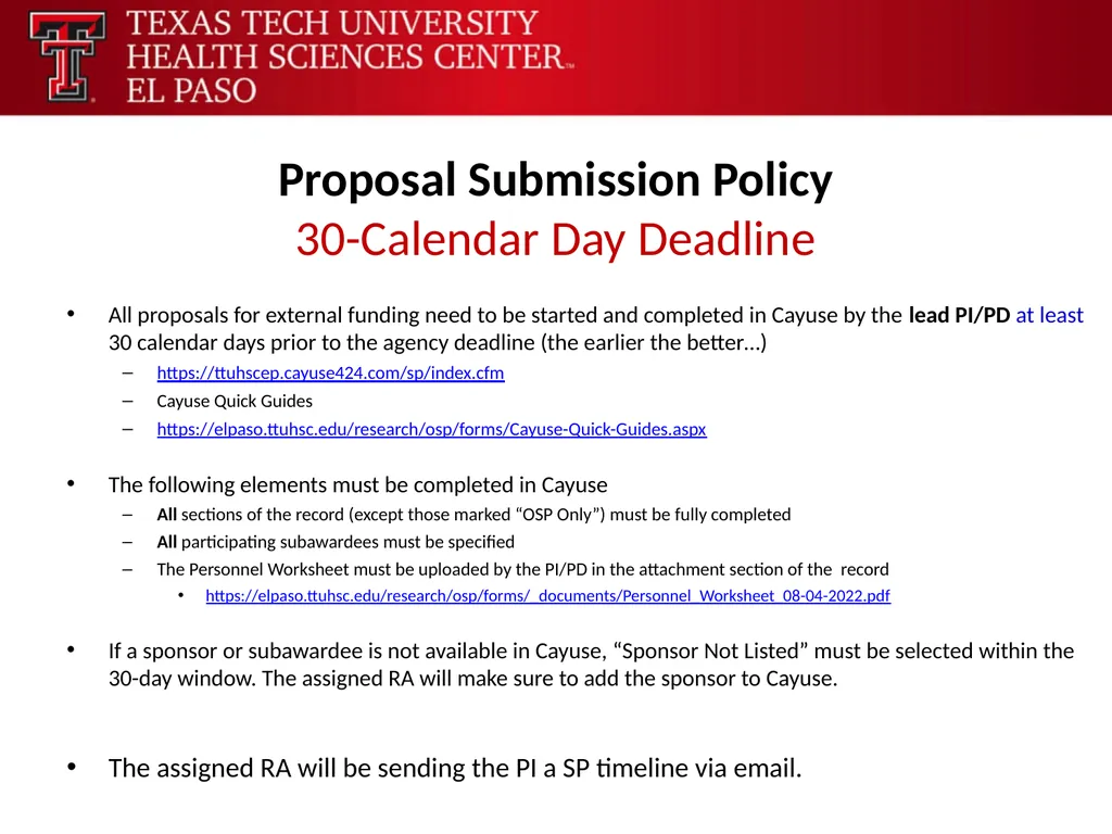 Office of Research Sponsored Programs Our Purpose - slide 8 of 31