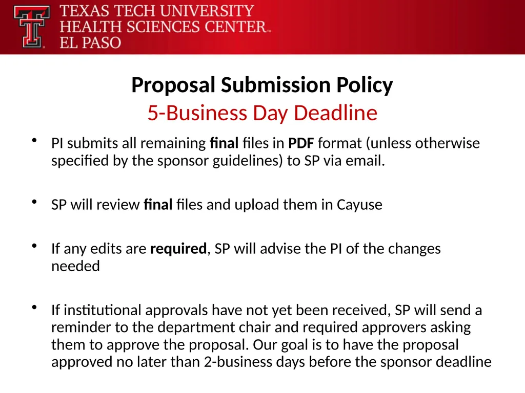 Office of Research Sponsored Programs Our Purpose - slide 12 of 31