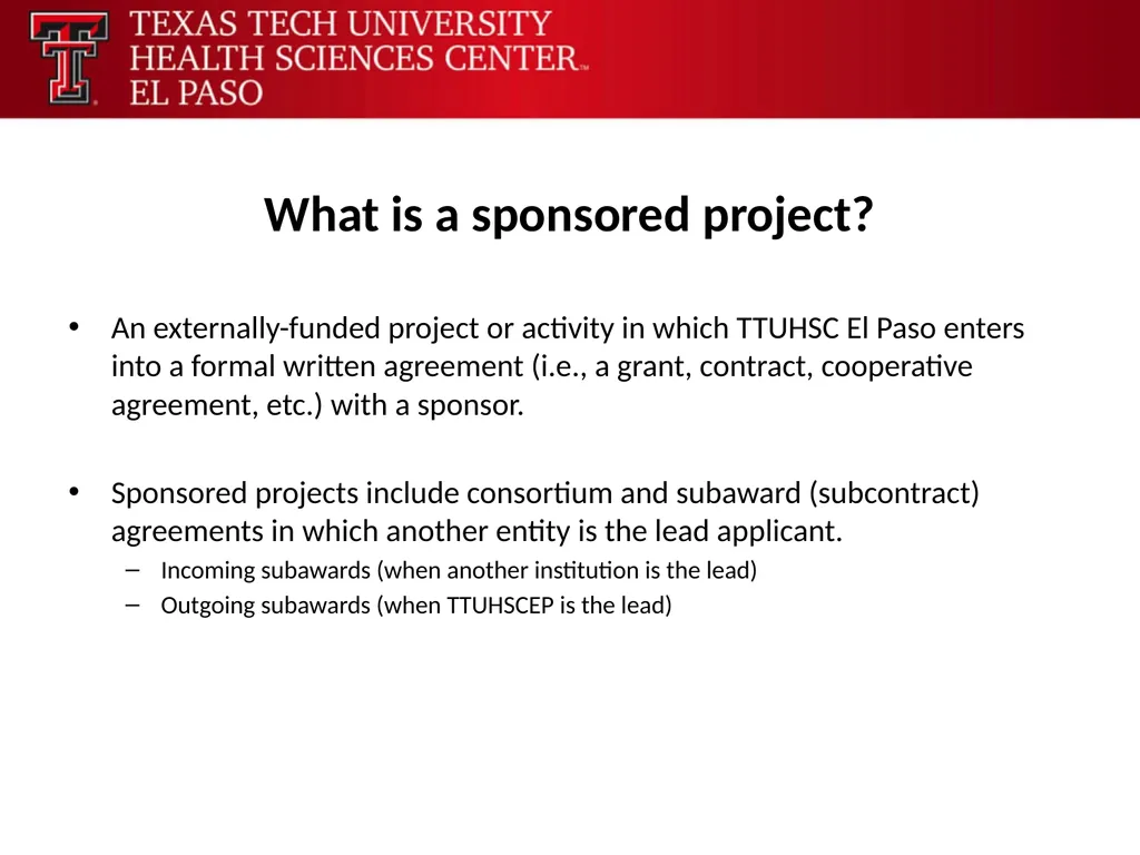 Office of Research Sponsored Programs Our Purpose - slide 4 of 31