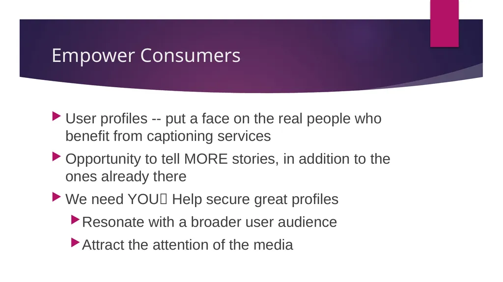 Captioning: A New World PRESENTED BY: cart - slide 21 of 37