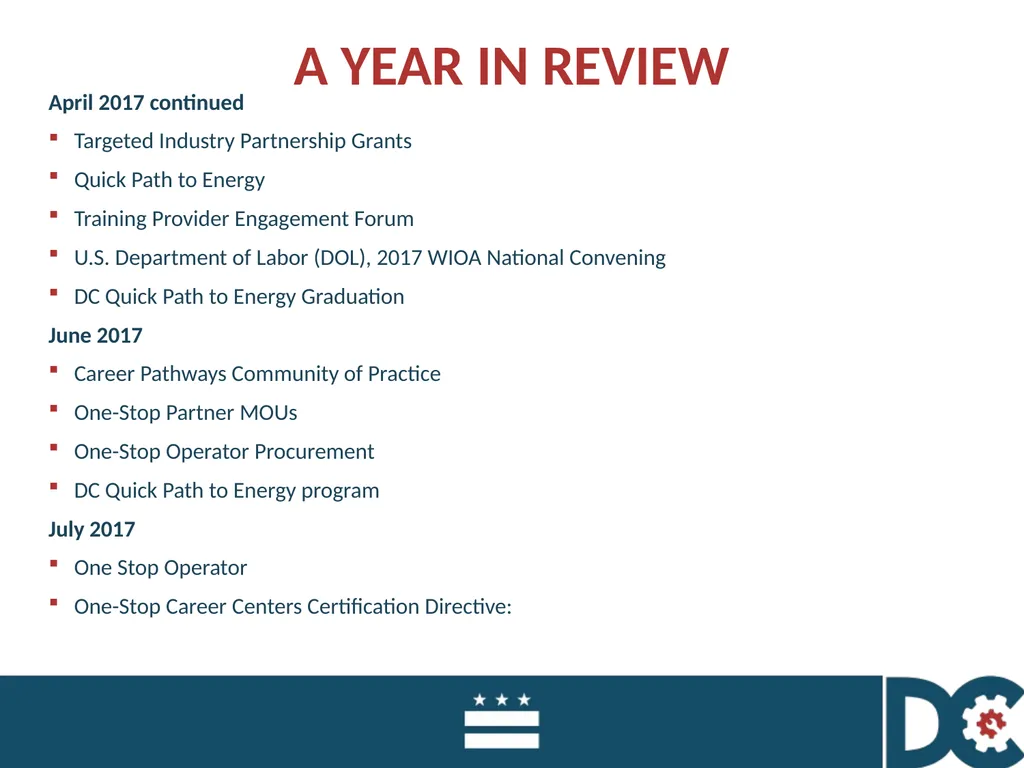 QUARTERLY BOARD MEETING January 22, 2018 CALL TO - slide 22 of 39