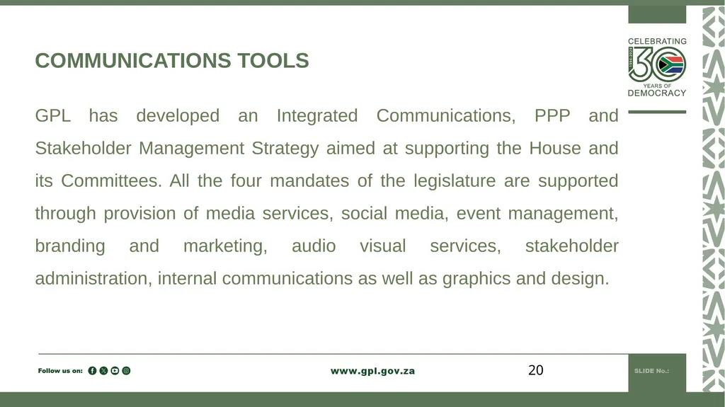 PUBLIC PARTICIPATION MANDATE INDUCTION TO 7TH - slide 20 of 23