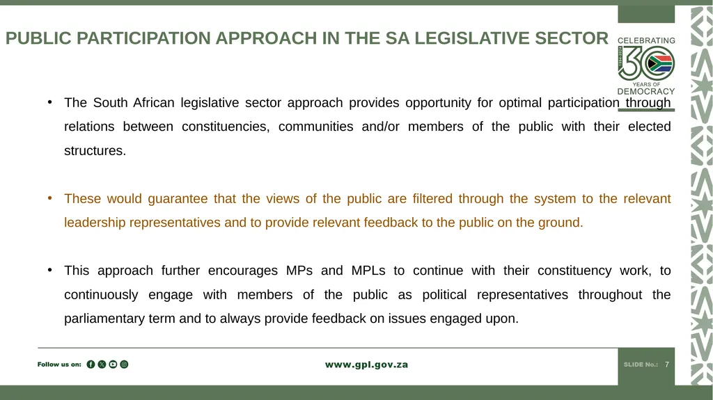 PUBLIC PARTICIPATION MANDATE INDUCTION TO 7TH - slide 7 of 23
