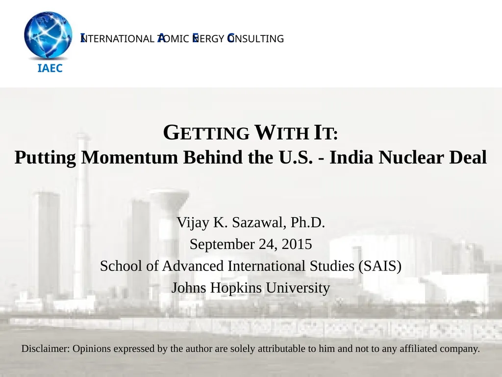 Getting With It: Putting Momentum Behind the U.S. - slide 1 of 26