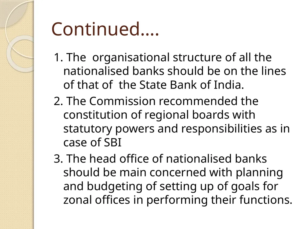 MANAGEMENT AND ORGANISATIONAL SET-UP OF COMMERCIAL - slide 7 of 13