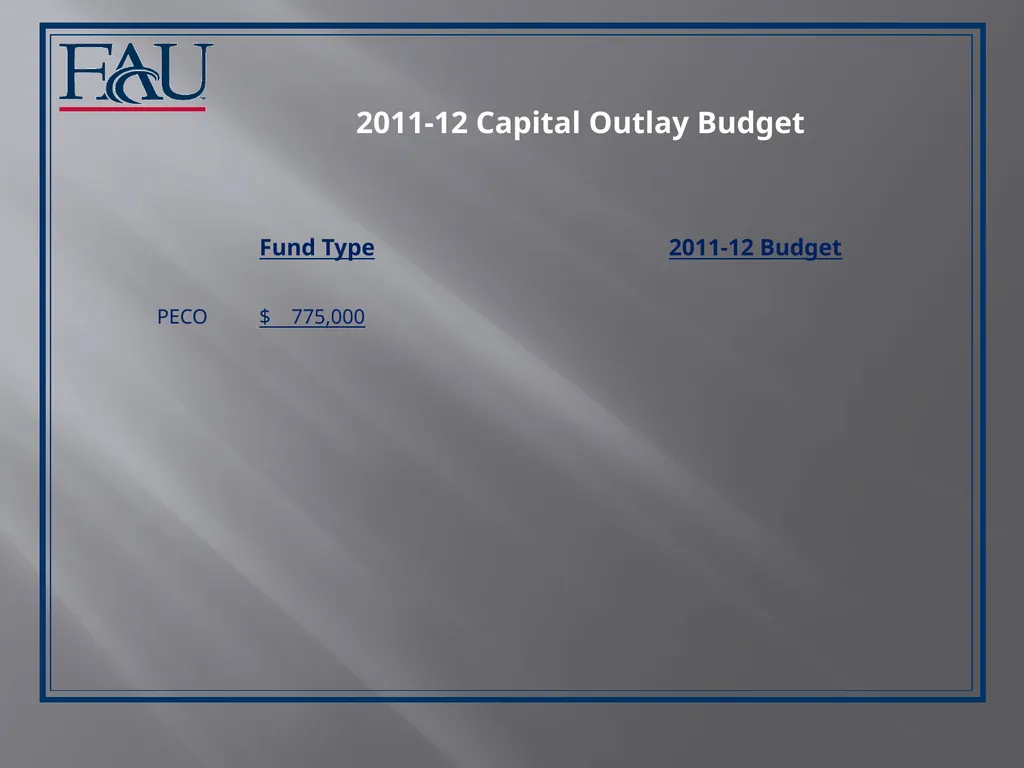 Financial Affairs Florida Atlantic University - slide 9 of 9