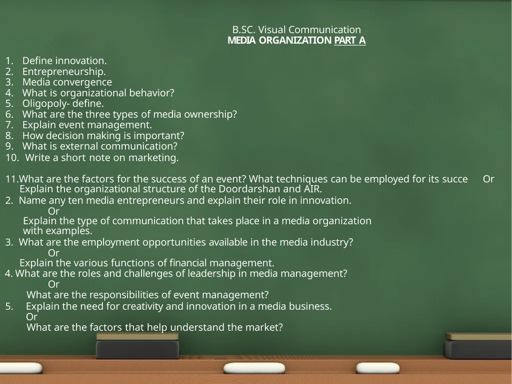 Media organization • • • Unit I Media Organization - slide 73 of 73