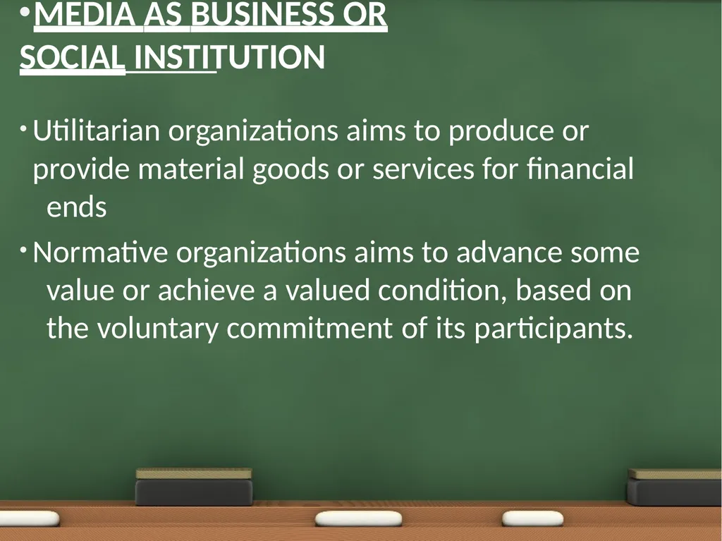 Media organization • • • Unit I Media Organization - slide 14 of 73