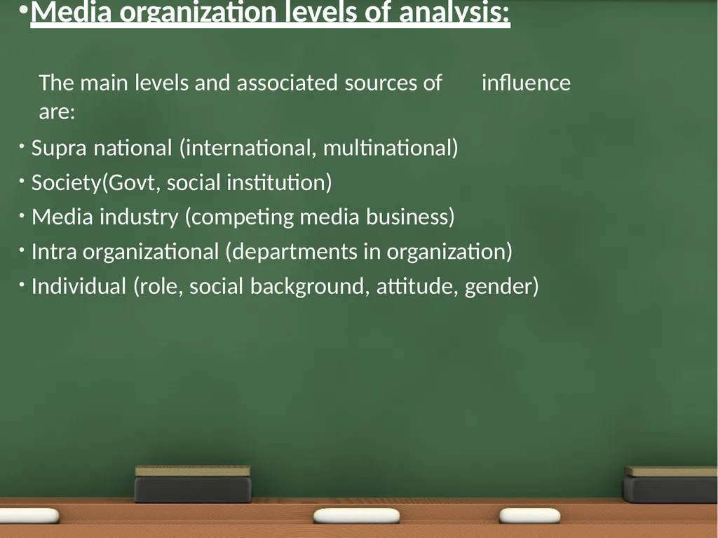 Media organization • • • Unit I Media Organization - slide 18 of 73