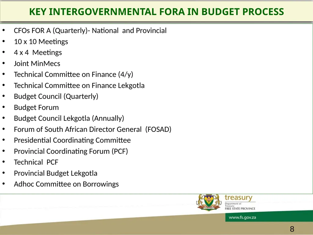 CHIEF FINANCIAL OFFICER’s FORUM PRESENTATION - slide 8 of 24