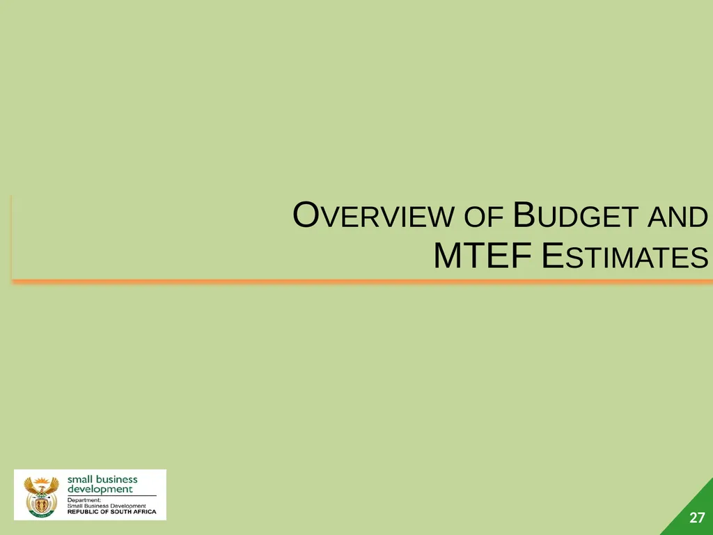 Department of Small Business Development (DSBD) - slide 27 of 59