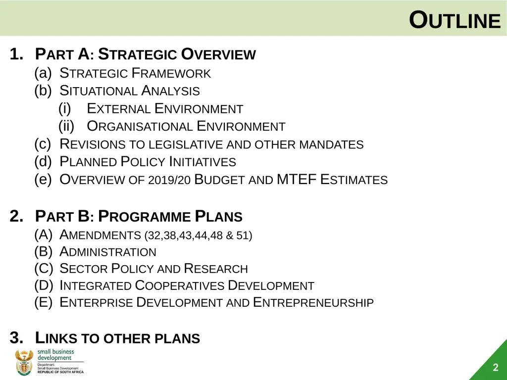 Department of Small Business Development (DSBD) - slide 2 of 59