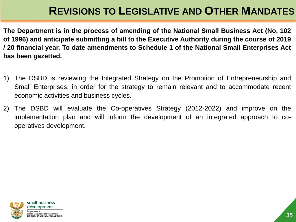 Department of Small Business Development (DSBD) - slide 24 of 59