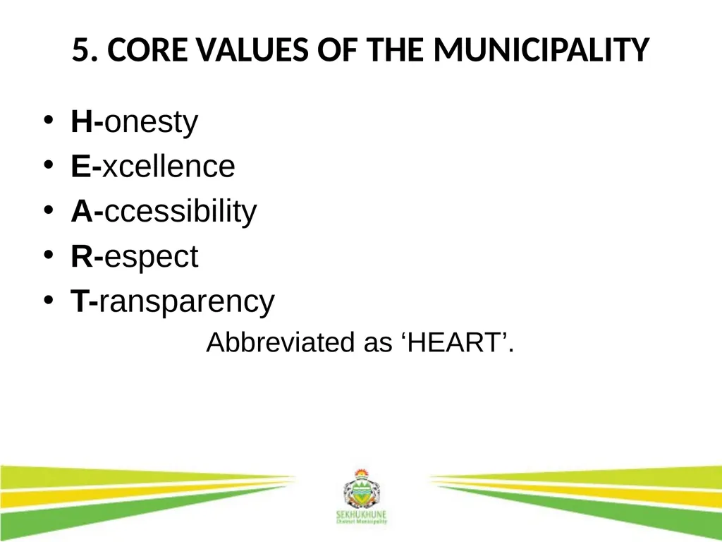 DRAFT INTEGRATED DEVELOPMENT PLAN AND BUDGET FOR - slide 7 of 54