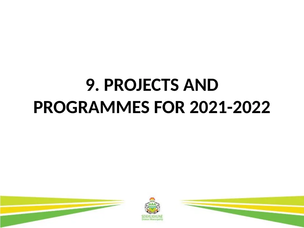 DRAFT INTEGRATED DEVELOPMENT PLAN AND BUDGET FOR - slide 15 of 54