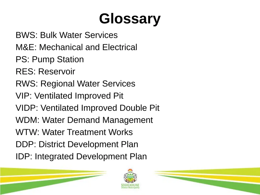DRAFT INTEGRATED DEVELOPMENT PLAN AND BUDGET FOR - slide 53 of 54