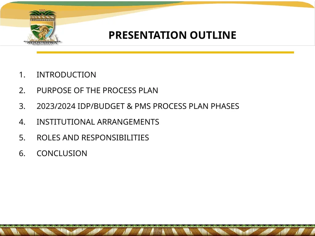 IDP/BUDGET & PMS REP FORUM PRESENTATION ON - slide 2 of 18