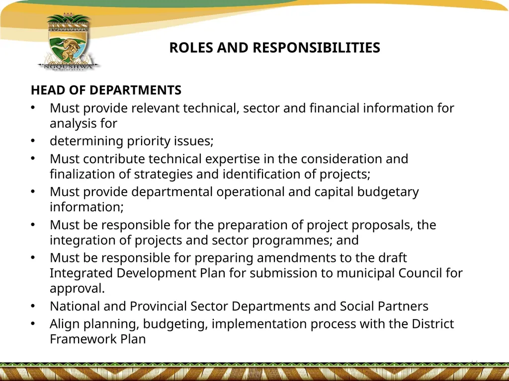 IDP/BUDGET & PMS REP FORUM PRESENTATION ON - slide 16 of 18