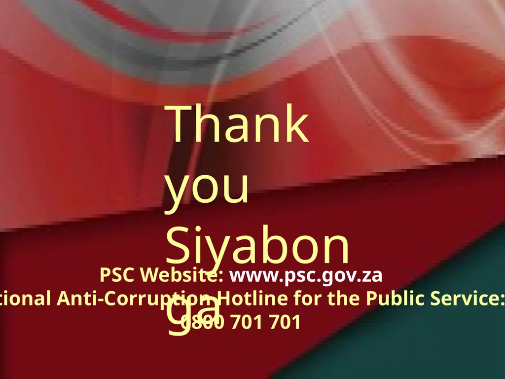 PRESENTATION TO THE STANDING COMMITTEE ON - slide 68 of 68