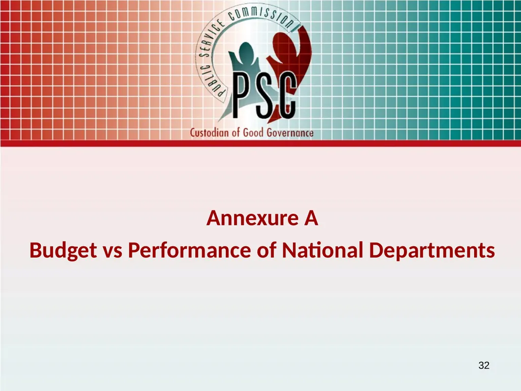 PRESENTATION TO THE STANDING COMMITTEE ON - slide 32 of 68