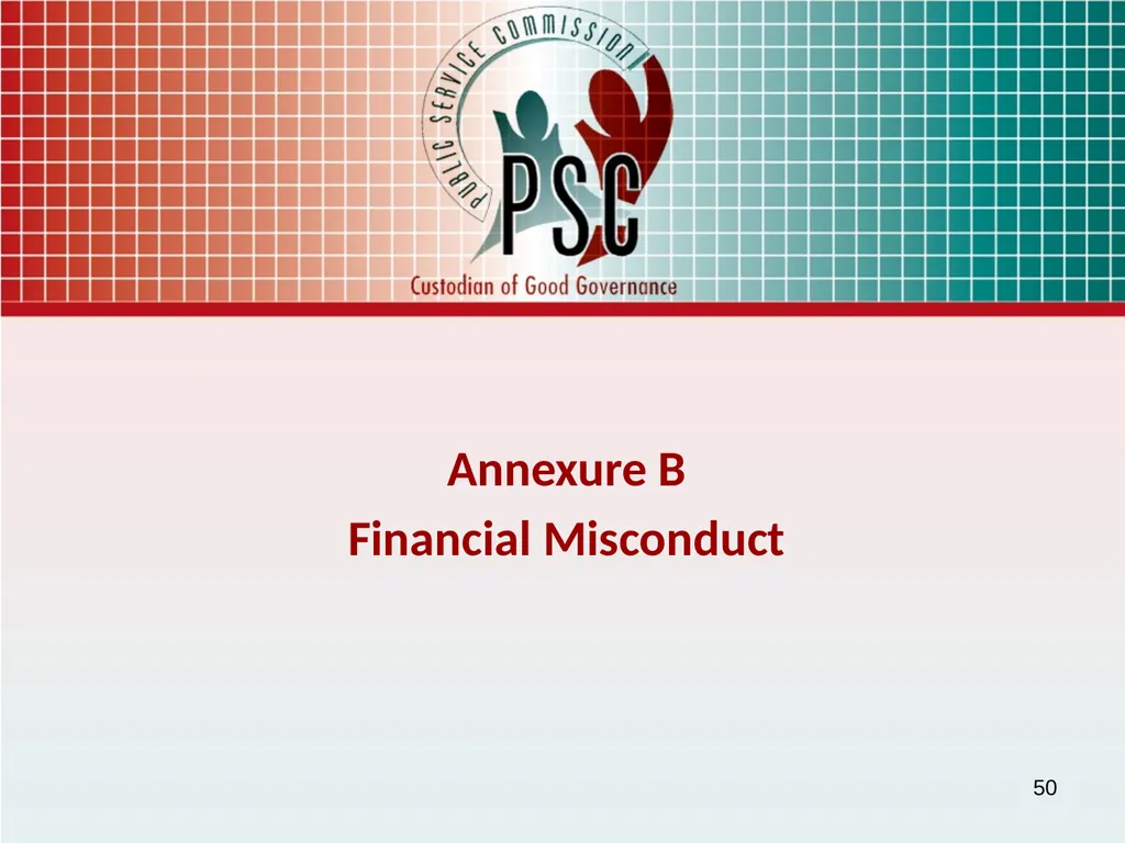 PRESENTATION TO THE STANDING COMMITTEE ON - slide 50 of 68