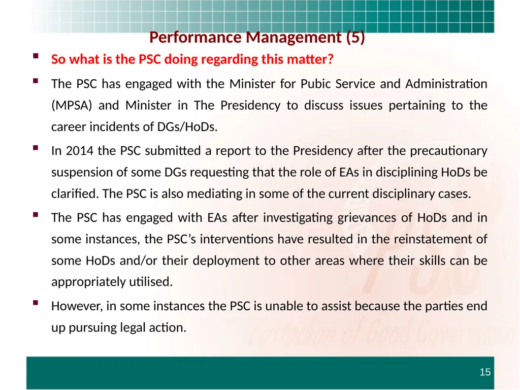 PRESENTATION TO THE STANDING COMMITTEE ON - slide 59 of 68