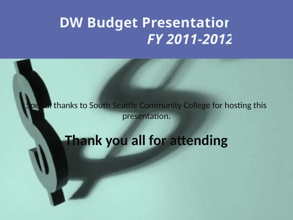 Presented Wednesday, June 8, 2011 South Seattle - slide 51 of 51