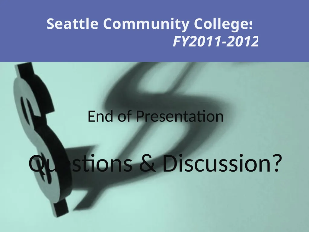 Presented Wednesday, June 8, 2011 South Seattle - slide 50 of 51