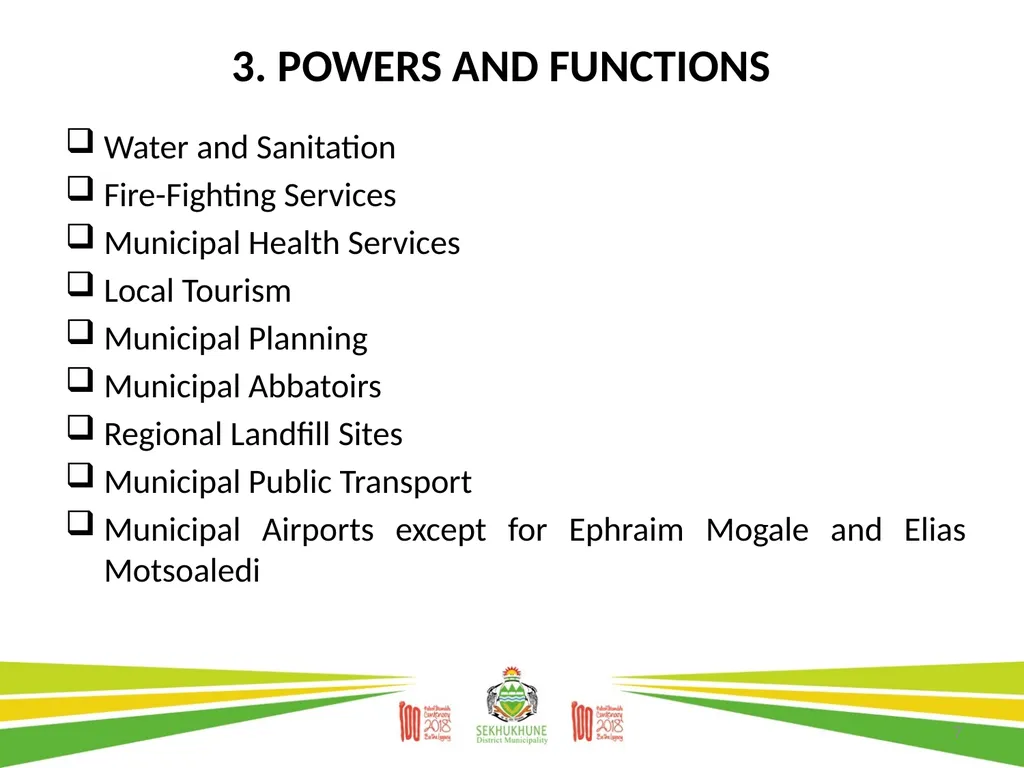 DRAFT DISTRICT DEVELOPMENT PLAN AND BUDGET FOR - slide 7 of 50