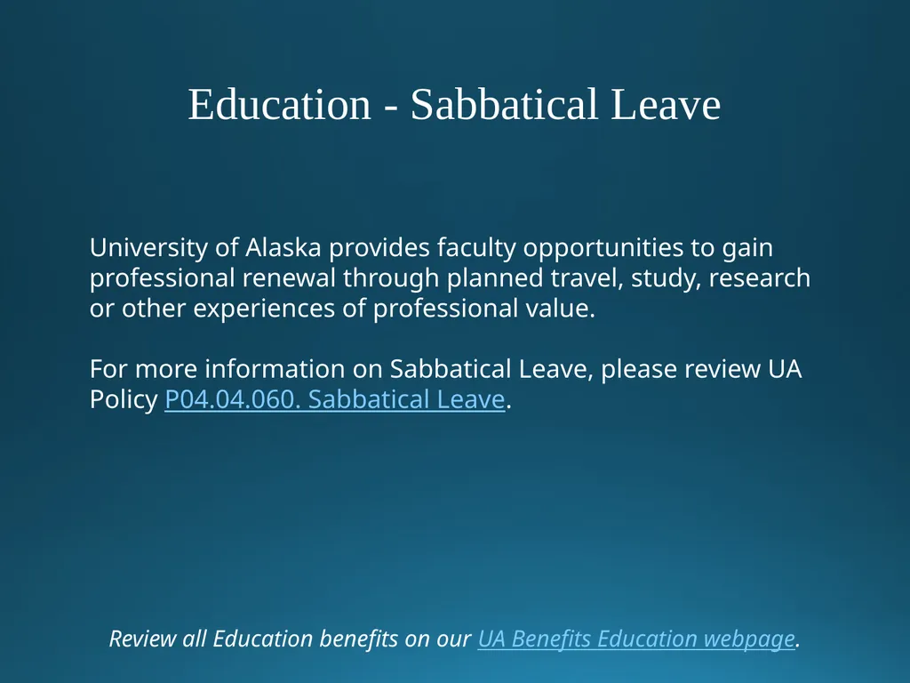 Welcome to University of Alaska! Benefits Overview - slide 75 of 87