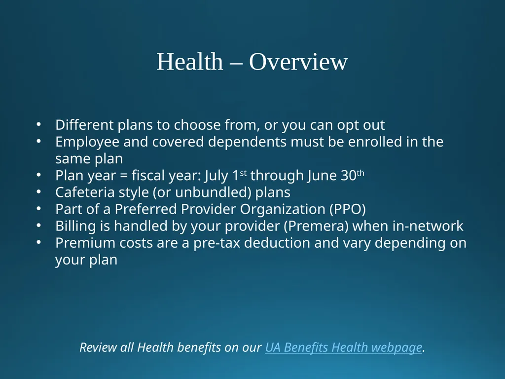 Welcome to University of Alaska! Benefits Overview - slide 16 of 87