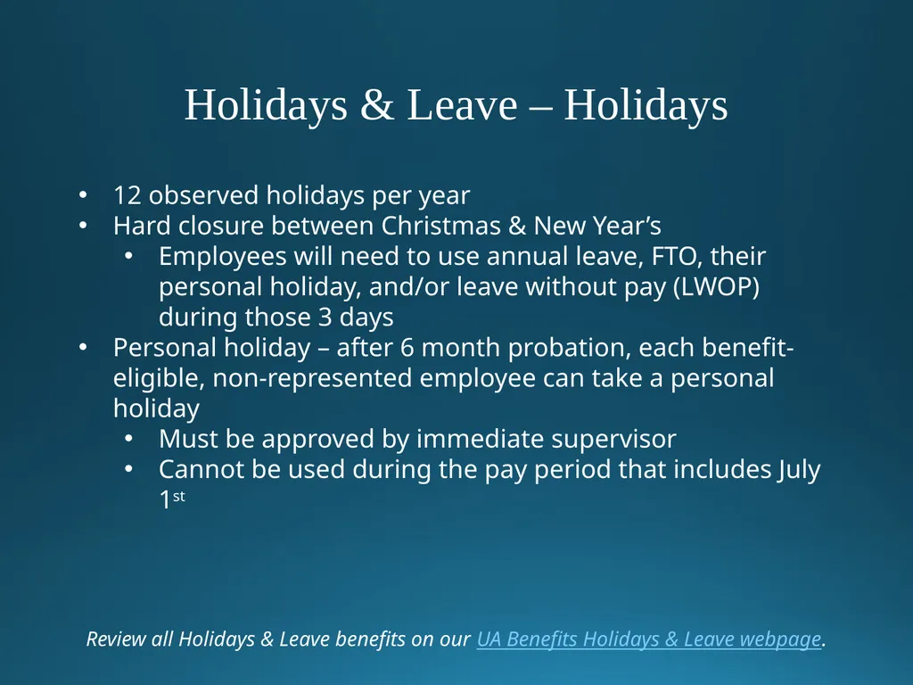 Welcome to University of Alaska! Benefits Overview - slide 60 of 87